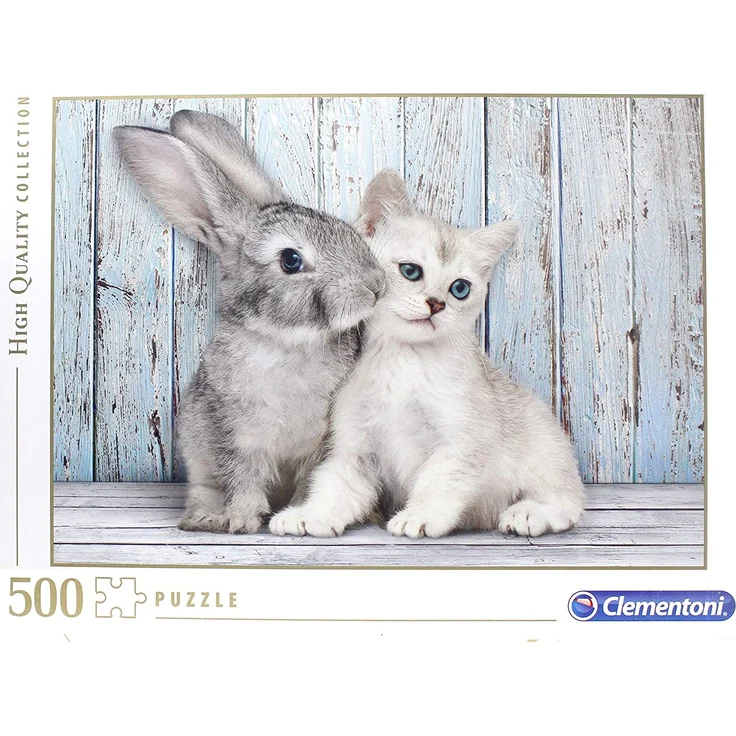 Clementoni 35004.9 - 500 T High Quality Collection, Katze und Hase, Klassische Puzzle – Bild 3
