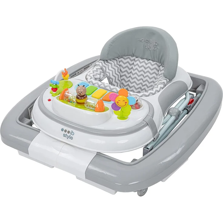 ib style® 3 in 1 Babywalker Wave | Lauflernhilfe | mit Schaukelfunktion | Licht & Melodie | EN1273:2020 | Grau – Bild 4
