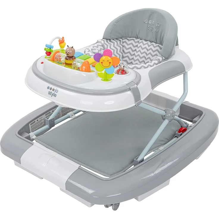 ib style® 3 in 1 Babywalker Wave | Lauflernhilfe | mit Schaukelfunktion | Licht & Melodie | EN1273:2020 | Grau – Bild 1