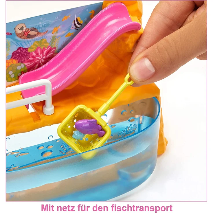 Barbie GHV75 - Club Chelsea Aquarium Spielset mit Puppe (brünett) und Zubehör, Spielzeug ab 3 Jahren – Bild 3