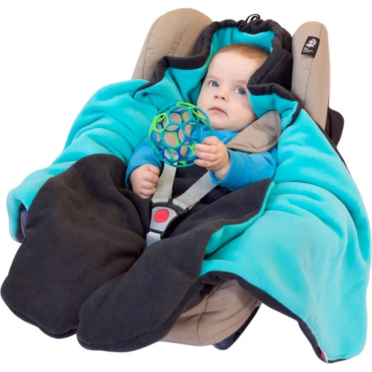 ByBoom Baby Winter-Einschlagdecke'Das Original mit dem Bären', Universal für Babyschale, Autositz, z.B. für Maxi-Cosi, Römer, für Kinderwagen, Buggy oder Babybett – Bild 9
