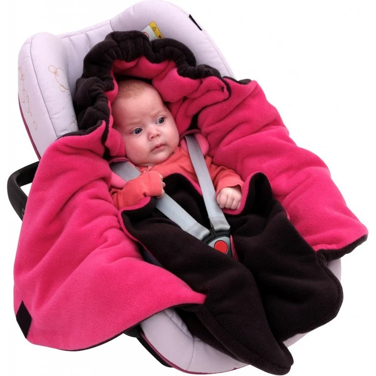 ByBoom Baby Winter-Einschlagdecke'Das Original mit dem Bären', Universal für Babyschale, Autositz, z.B. für Maxi-Cosi, Römer, für Kinderwagen, Buggy oder Babybett – Bild 3