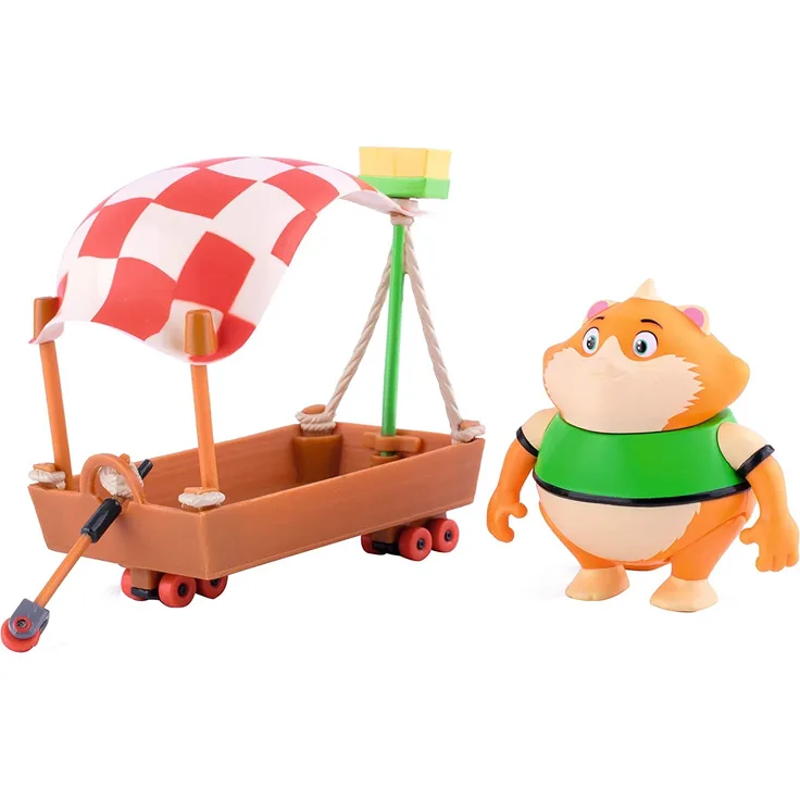 Smoby 180212 Spielfigur Metti mit Holzboot, Figur aus der 44 Cats Serie, für Kinder ab 3 Jahren, Mehrfarbig