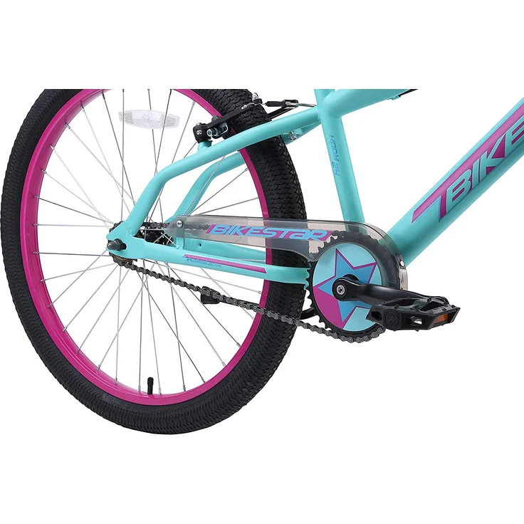 BIKESTAR Kinder Fahrrad ab 9 Jahre | 24 Zoll Urban Jungle Kinderrad | Türkis Berry – Bild 4