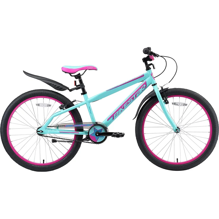 BIKESTAR Kinder Fahrrad ab 9 Jahre | 24 Zoll Urban Jungle Kinderrad | Türkis Berry – Bild 2