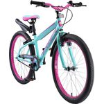 BIKESTAR Kinder Fahrrad ab 9 Jahre | 24 Zoll Urban Jungle Kinderrad | Türkis Berry