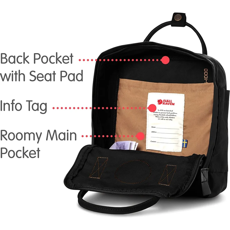 FJÄLLRÄVEN Kanken No. 2 Mini black – Bild 6