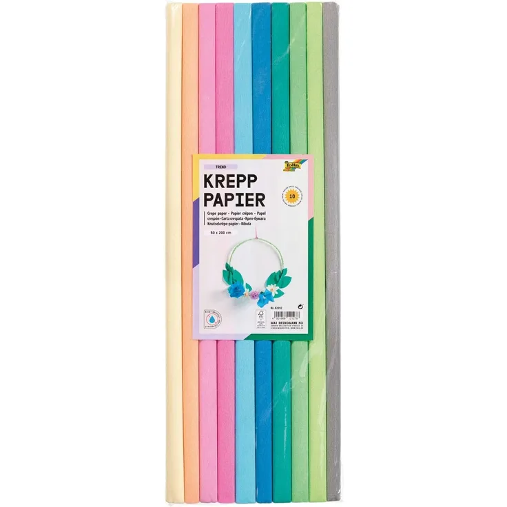 10 Krepppapier-Rollen TREND - 50 x 200 cm