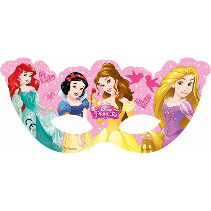 Ciao Procos 85019 - Masken Papier Disney Princess Dreaming, 6 Stück, Pink