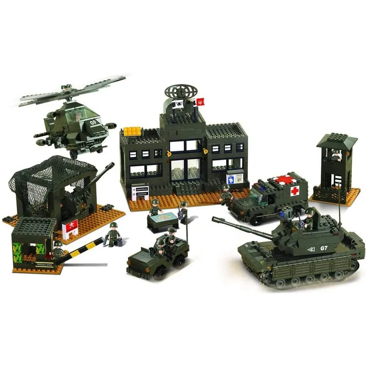 Sluban ARMY M38-B7100 - Hauptqaurtier Set