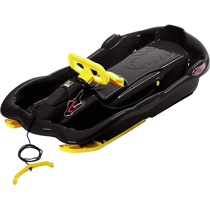 AlpenGaudi Unisex Jugend Bob Space Schlitten, SCHWARZ, One Size