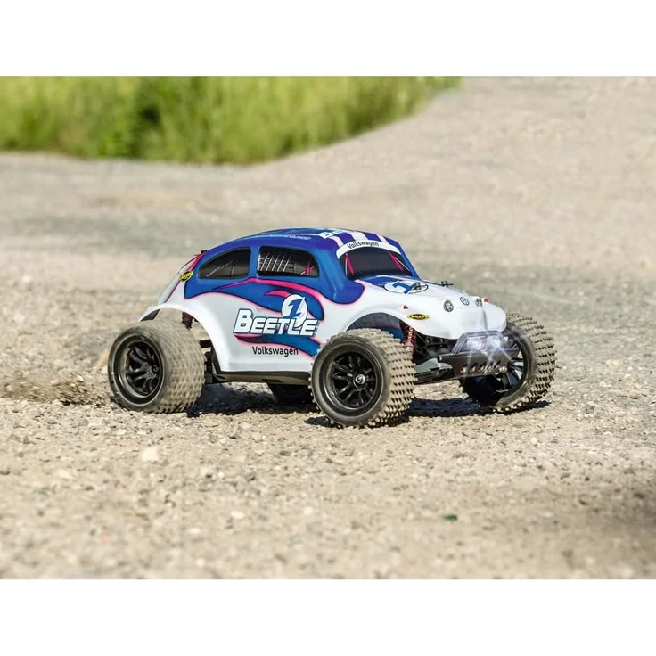 CARSON 500404142 - 1:10 VW Beetle FE 2.4GHz 100% RTR, Ferngesteuertes Auto/ Fahrzeug, RC-Fahrzeug, inkl. Batterien und Fernsteuerung, 2 WD, bedruckte Karosserie, Anleitung, Off Road Truggy – Bild 6