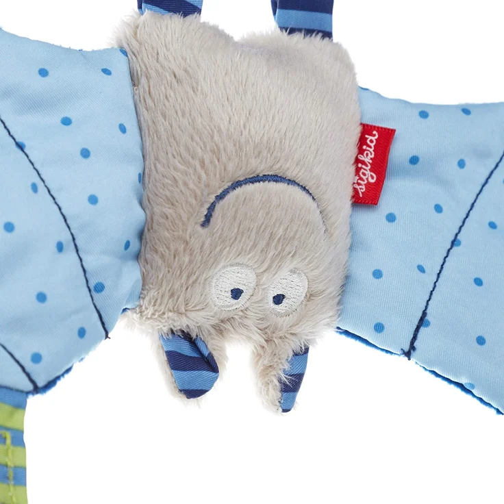 sigikid, Mädchen und Jungen, Aktiv-Anhänger Fledermaus mit Rassel, Baby bite me, Blau/Grün, 41013 – Bild 6