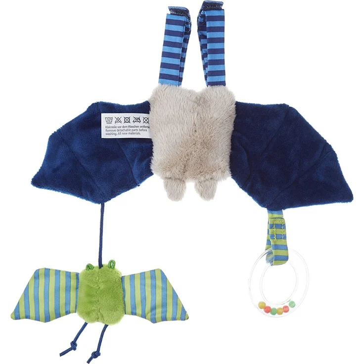 sigikid, Mädchen und Jungen, Aktiv-Anhänger Fledermaus mit Rassel, Baby bite me, Blau/Grün, 41013 – Bild 5