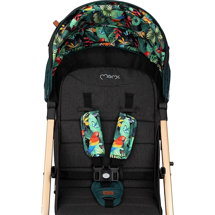 MOMI ESTELLE Kinderwagen für Kinder ab 6 Monat bis zu max körpergewicht von 15 kg, klappbar auf die Maße 65 x 51 x 21 cm, gewicht 7,5 kg, 5-Punkt-Sicherheitsgurt, koffer, grün – Bild 17
