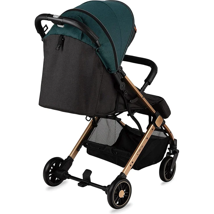 MOMI ESTELLE Kinderwagen für Kinder ab 6 Monat bis zu max körpergewicht von 15 kg, klappbar auf die Maße 65 x 51 x 21 cm, gewicht 7,5 kg, 5-Punkt-Sicherheitsgurt, koffer, grün – Bild 15