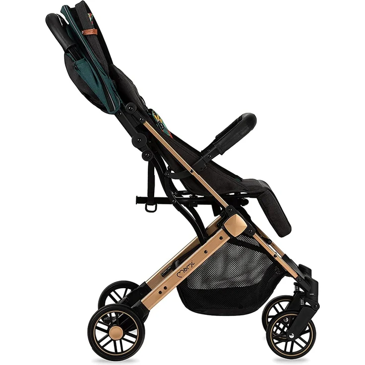 MOMI ESTELLE Kinderwagen für Kinder ab 6 Monat bis zu max körpergewicht von 15 kg, klappbar auf die Maße 65 x 51 x 21 cm, gewicht 7,5 kg, 5-Punkt-Sicherheitsgurt, koffer, grün – Bild 13