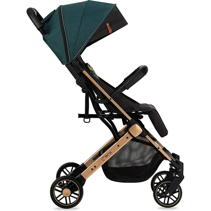 MOMI ESTELLE Kinderwagen für Kinder ab 6 Monat bis zu max körpergewicht von 15 kg, klappbar auf die Maße 65 x 51 x 21 cm, gewicht 7,5 kg, 5-Punkt-Sicherheitsgurt, koffer, grün – Bild 11