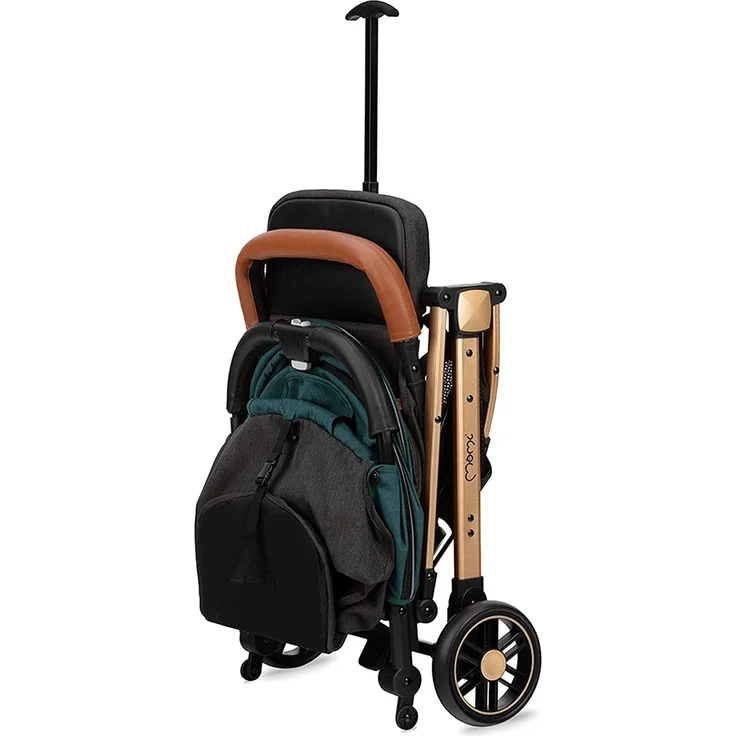 MOMI ESTELLE Kinderwagen für Kinder ab 6 Monat bis zu max körpergewicht von 15 kg, klappbar auf die Maße 65 x 51 x 21 cm, gewicht 7,5 kg, 5-Punkt-Sicherheitsgurt, koffer, grün – Bild 18