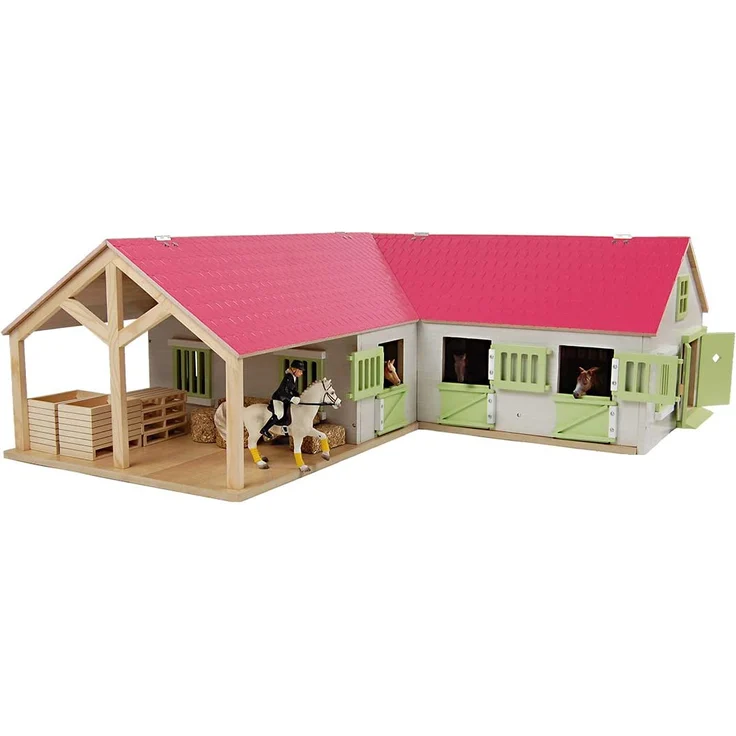 Kids Globe Pferdestall 1:24 Rosa – Bild 1