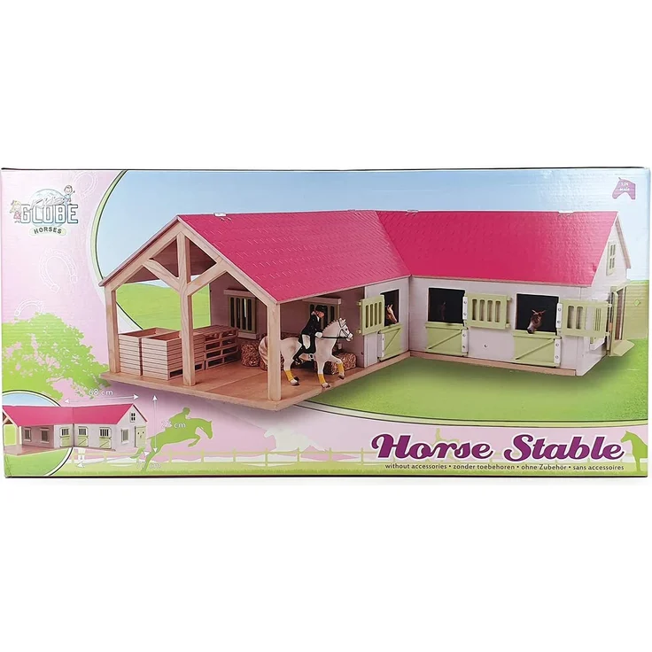 Kids Globe Pferdestall 1:24 Rosa – Bild 4