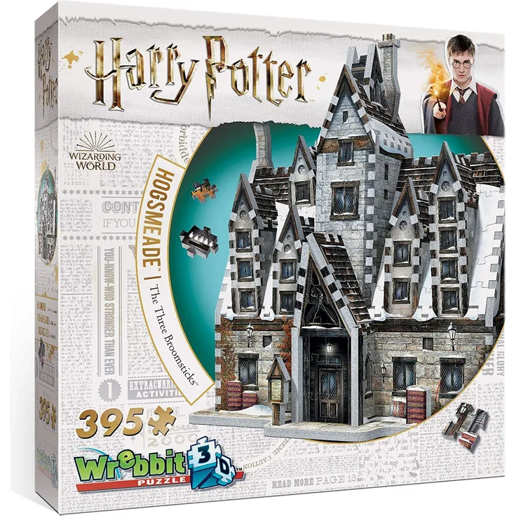 Wrebbit 3D - Puzzle 3D Harry Potter - Pré-au-Lard Les Trois Balais 395 Pièces - 0665541010125