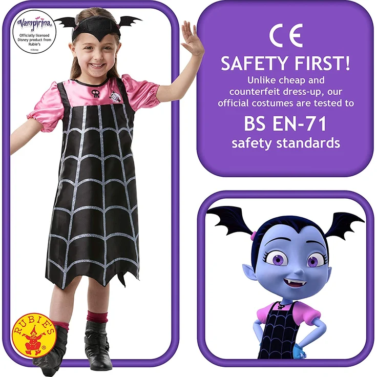 Rubie's 3640874 Kostüm, Mädchen, schwarz, S – Bild 3