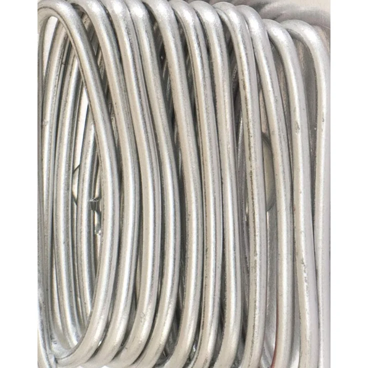 folia 79660 - Aluminiumdraht, Basteldraht in silber, 2 mm x 5 m, besonders leicht formbar, für Bastelarbeiten und zur Dekoration – Bild 2