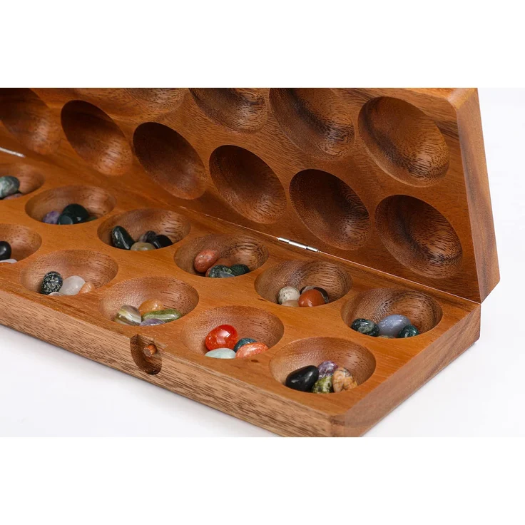 ROMBOL HUS BAO, Steinchenspiel, Bohnenspiel, Halbedelsteine, Mancala, Kalah. – Bild 5