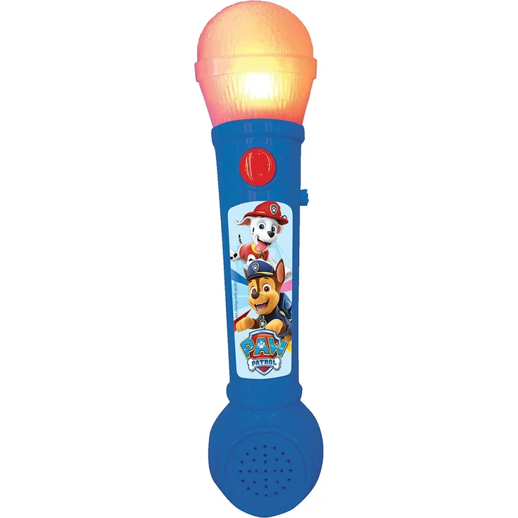 Lexibook MIC80PA Paw Patrol Aufleuchtendes Mikrofon für Kinder, musikalisches Spiel, eingebauter Lautsprecher, Lichteffekte, inklusive Demo-Melodien, blau/rot – Bild 2