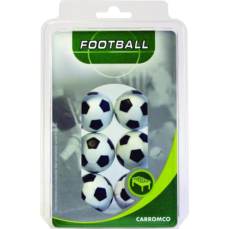 Kickerbälle, 6x schwarz-weiß,
