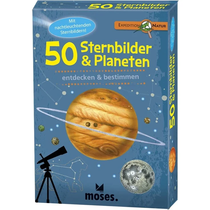 moses. Expedition Natur - 50 Sternbilder und Planeten| Bestimmungskarten im Set | Mit spannenden Quizfragen – Bild 1