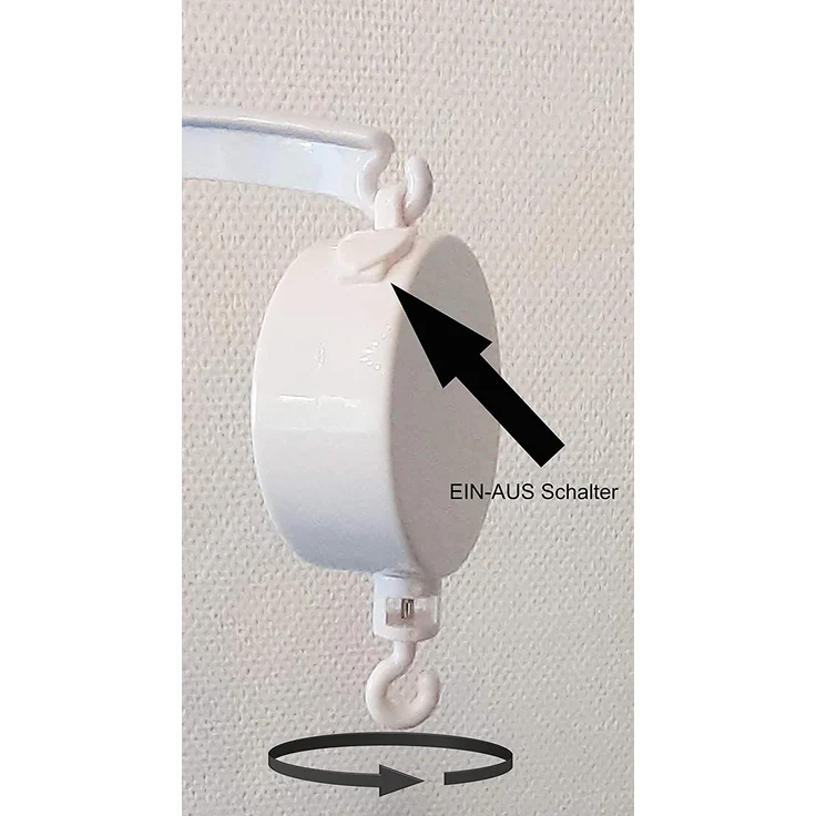 Niermann Standby 3489 Mobilehalter zum Klemmen, mit Spieluhr, weiß, 200 g – Bild 3