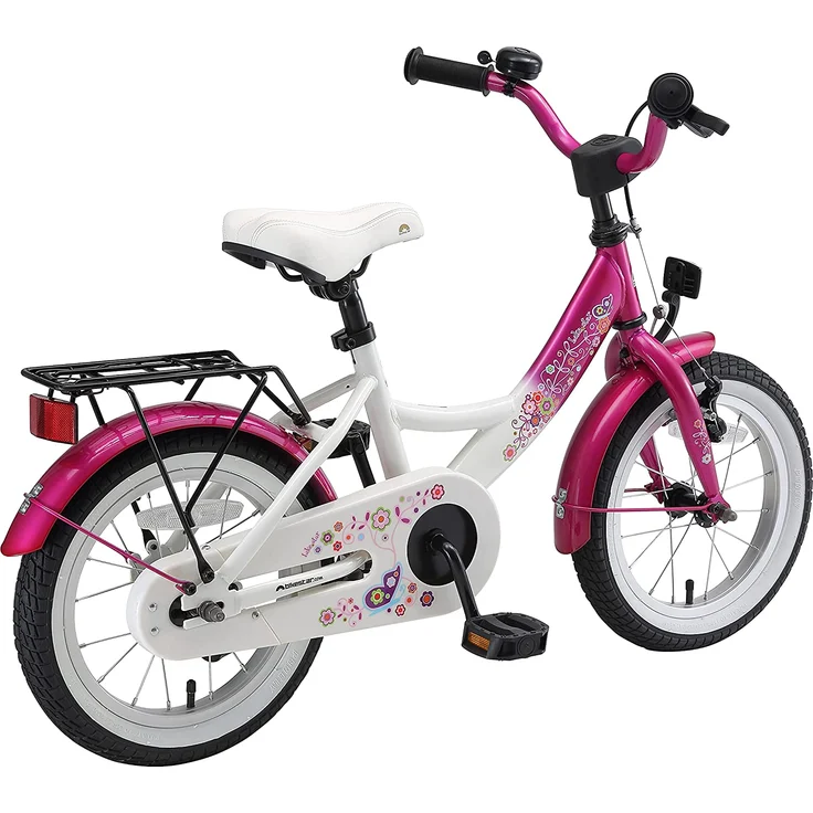 BIKESTAR Kinder Fahrrad ab 4 Jahre | 14 Zoll Classic | Pink Weiß – Bild 3