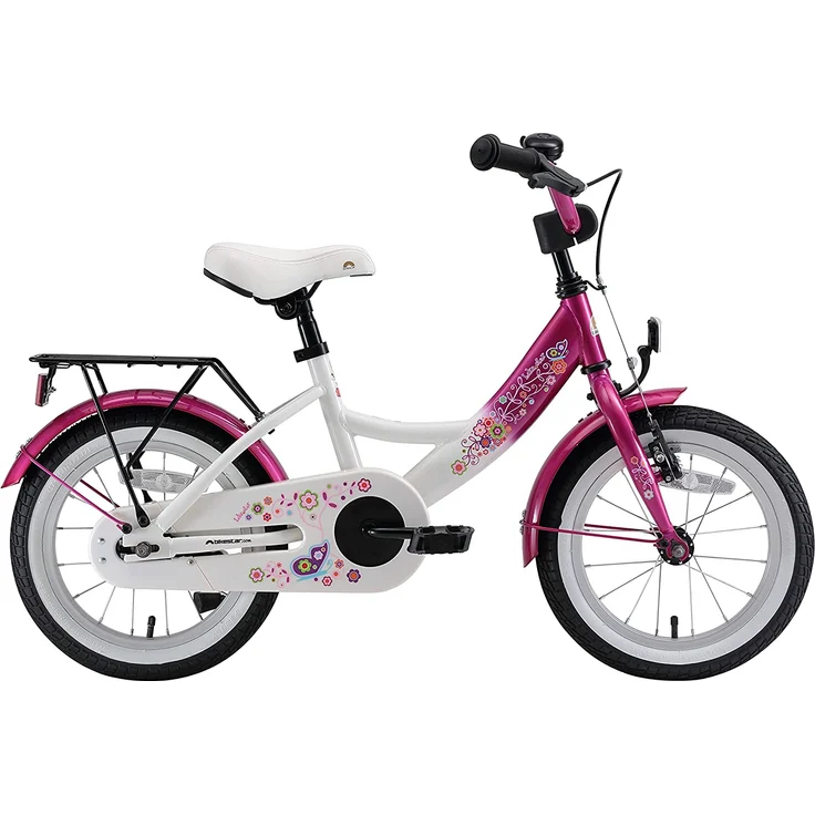 BIKESTAR Kinder Fahrrad ab 4 Jahre | 14 Zoll Classic | Pink Weiß – Bild 2