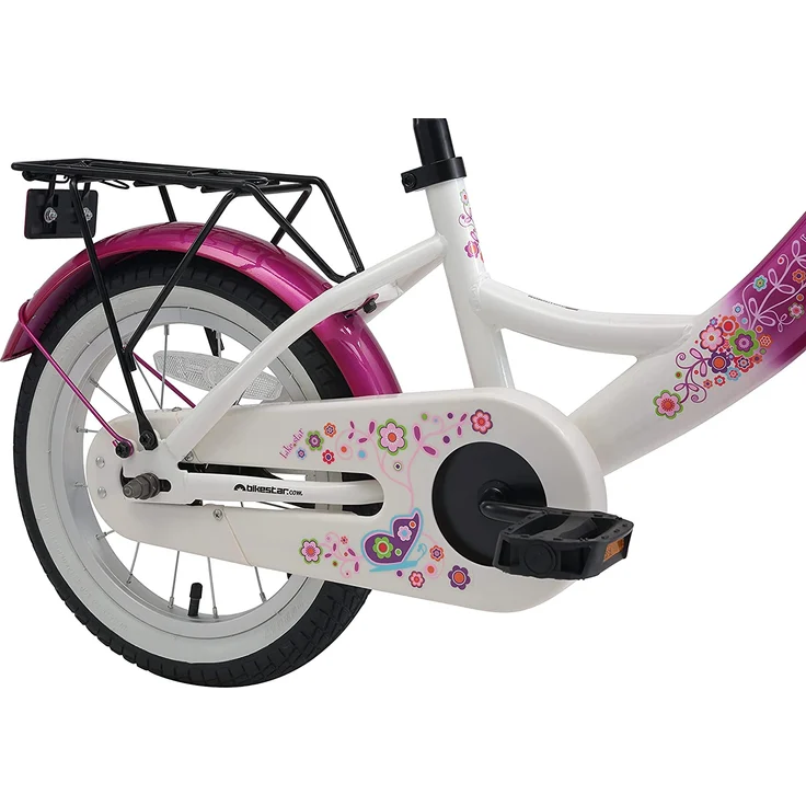 BIKESTAR Kinder Fahrrad ab 4 Jahre | 14 Zoll Classic | Pink Weiß – Bild 4