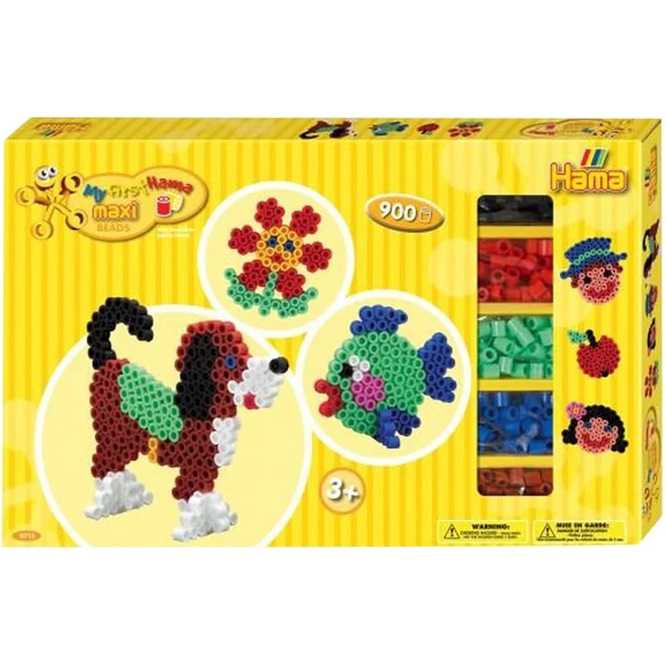 Hama 8712 - Gigantische Geschenkpackung, ca. 900 Maxi-Bügelperlen, 2 Stiftplatten und Zubehör – Bild 1