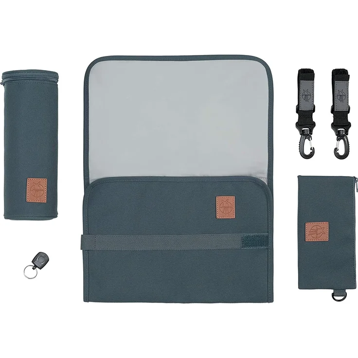 LÄSSIG Baby Wickelrucksack Wickeltasche Babytasche stylische Tasche inkl. Wickelzubehör/Backpack Adventure, Petrol – Bild 10
