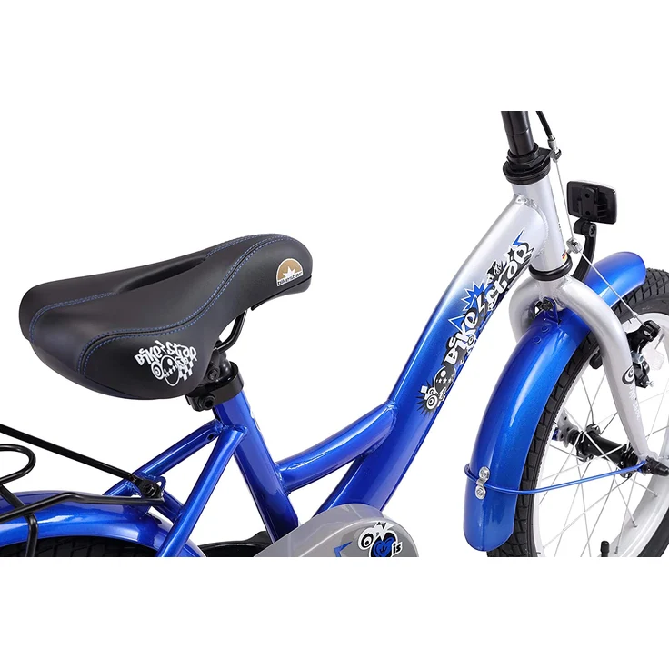 Bikestar 'Kinderfahrrad 16 Zoll', Classic, Silber & Blau, inkl. Reflektoren, Fahrradklingel, Gepäckträger und Seitenständer – Bild 8