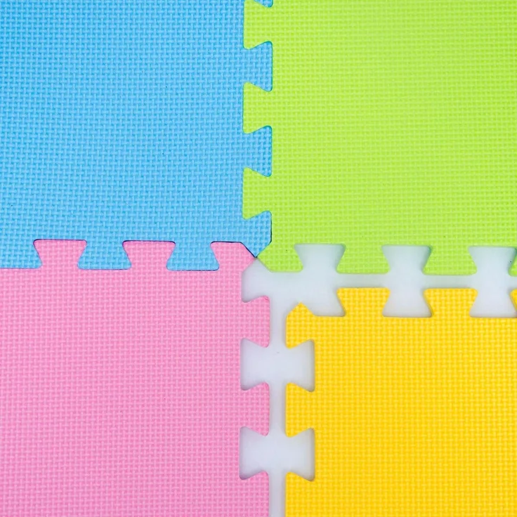Baby Puzzlematte Ab Null Kinder Spielmatte Krabbelmatte Bodenmatte Pastell Uni – Bild 6