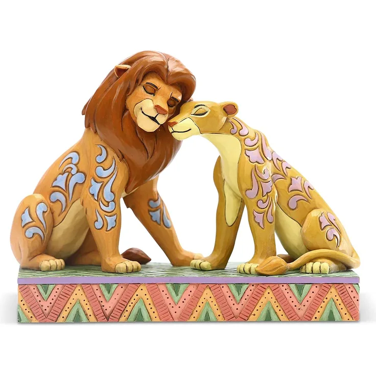 König der Löwen Statue Simba and Nala Snuggling 13 cm