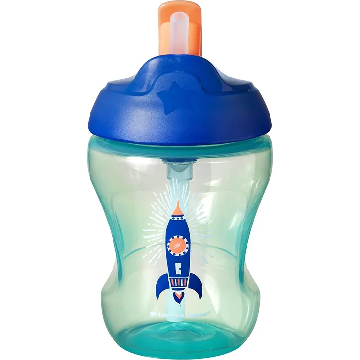 Tommee Tippee Strohhalmbecher, Auslaufsicher, 7+ Monate, Superweicher Strohhalm, Rosa