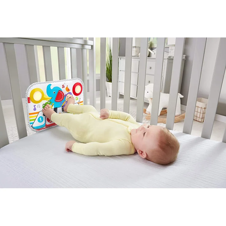 Fisher Price My Piano Babybett für Gitterbett, Ton, Melodien und Licht, 3 Spielstufen, ab der Geburt, GFJ49 – Bild 2