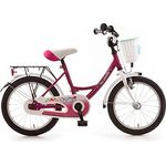 Bachtenkirch 'My Dream' Kinderfahrrad 16 Zoll purpur/weiß inkl. Lenkerkorb und Seitenständer, Sattel und Lenker höhenverstellbar