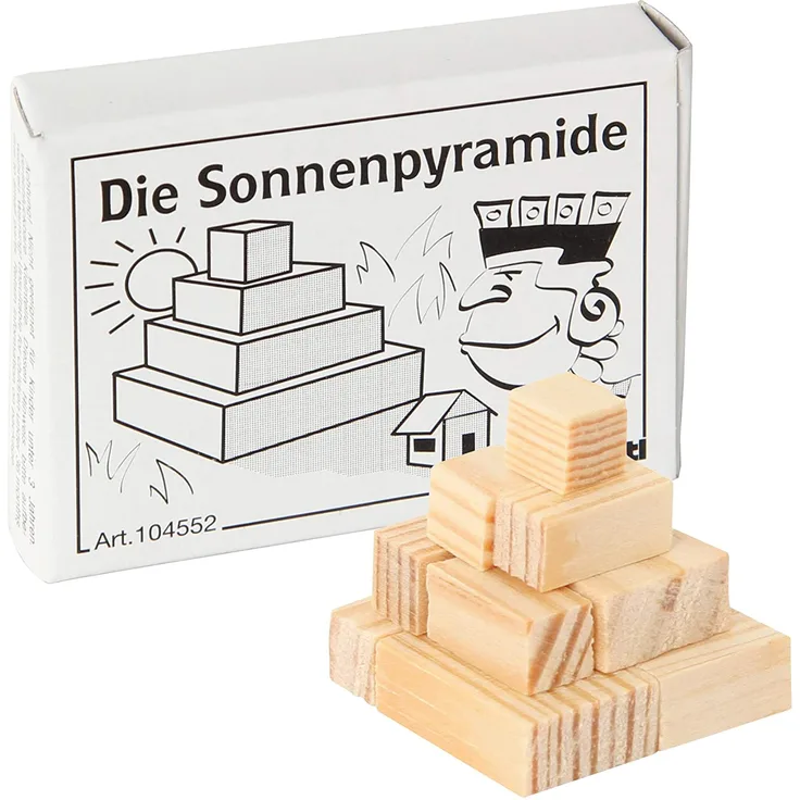Bartl 104552 Mini-Holz-Puzzle Die Sonnenpyramide aus 10 kleinen Holzteilen