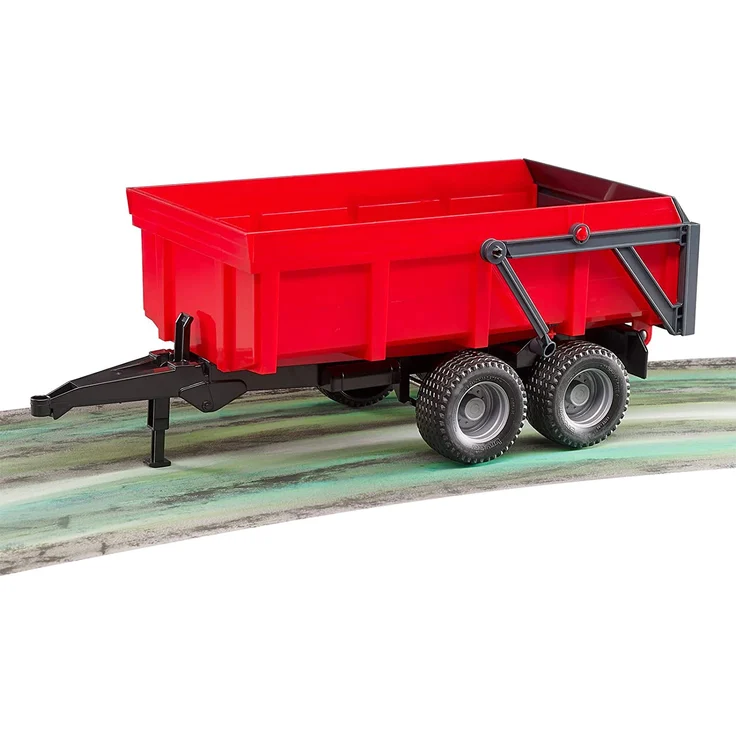 Bruder 02211 - Wannenkippanhänger mit Automatikrückwand, rot - Preisvergleich – Bild 5