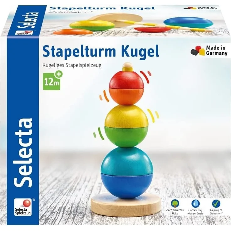 Selecta Holzspielzeug Stapelturm Kugel – Bild 1
