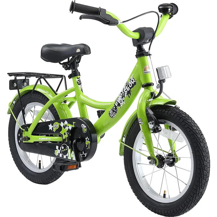 Bikestar Kinder Fahrrad Classic, Grün, ab 4 Jahre 14 Zoll