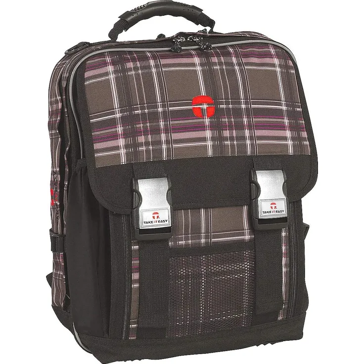 Take It Easy Schulrucksack London - Motiv: Viola, 40 cm, 26 Liter, 1,3 kg - Farbe: braun,rosa