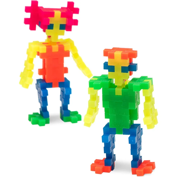 Plus-Plus 9603351 Geniales Konstruktionsspielzeug, Open Play Neon, Bausteine-Set, 300 Teile – Bild 6